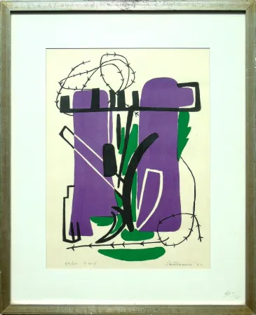 Litografía Santomaso - Composizione (d)