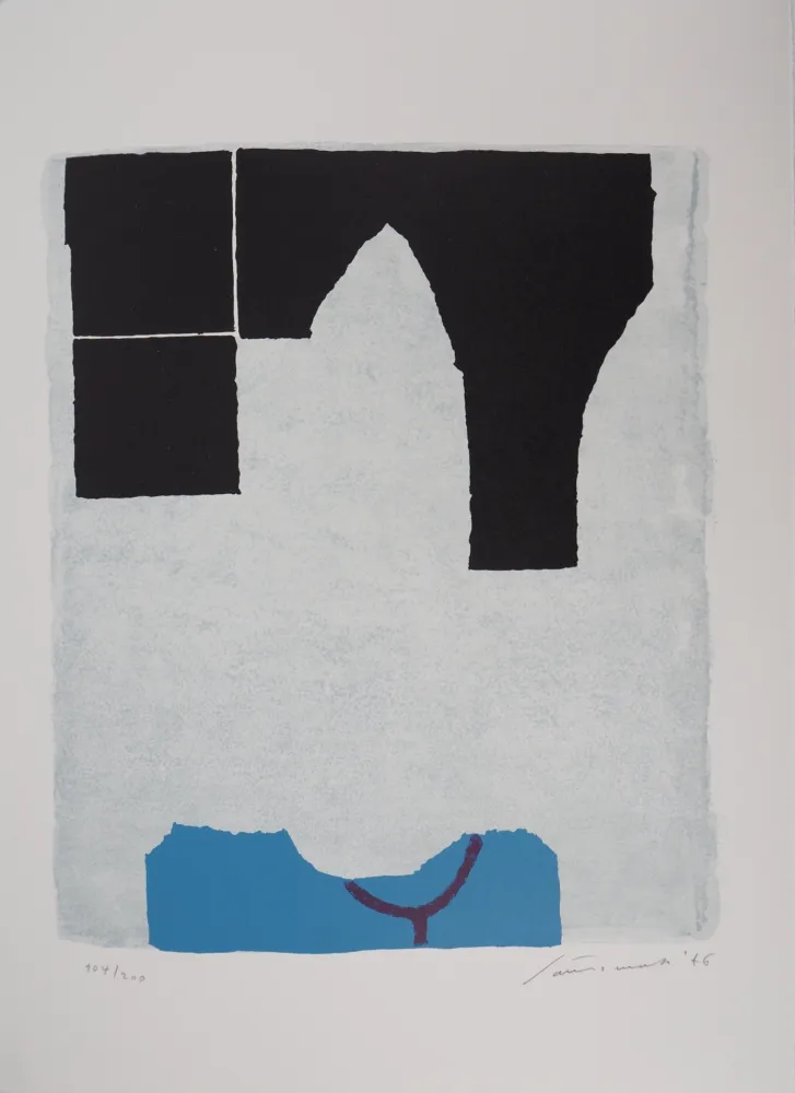 Litografía Santomaso - L'Arche noire