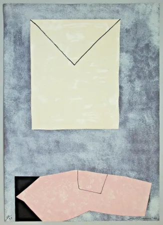 Litografía Santomaso - Lettera