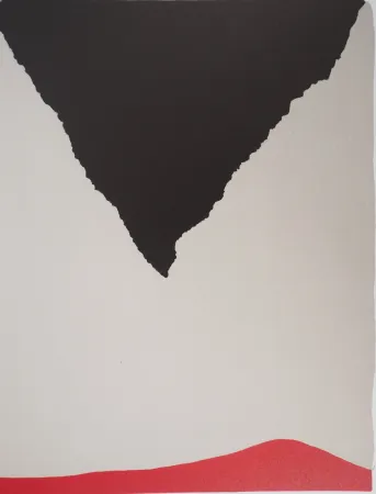 Litografía Santomaso - Montagne Noire Renversée 