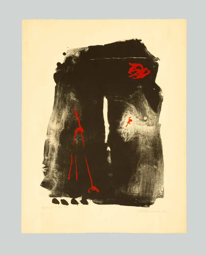 Litografía Santomaso - Omaggio a Marco Polo