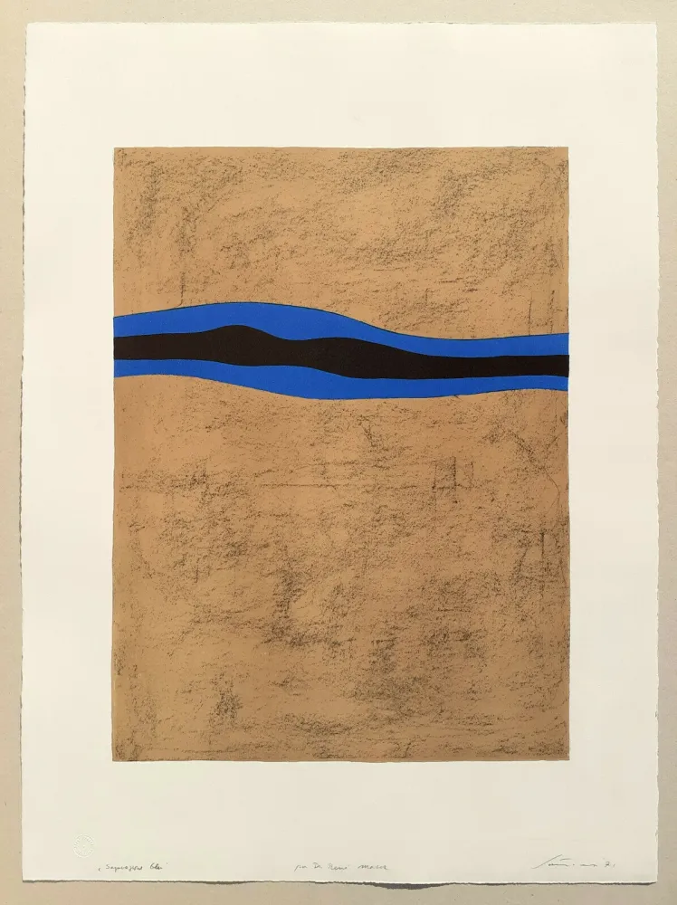 Litografía Santomaso - Separazione blu