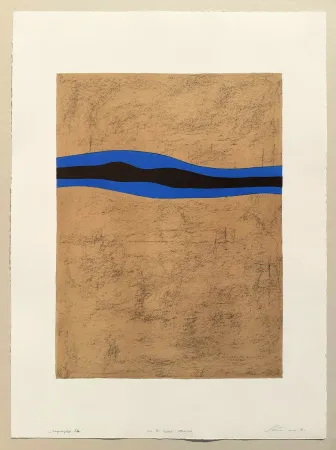 Litografía Santomaso - Separazione blu