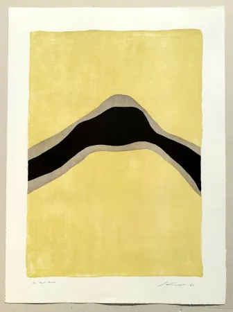 Litografía Santomaso - Separazione giallo e nero