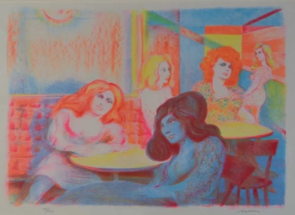 Serigrafía Sassu - Senza titolo