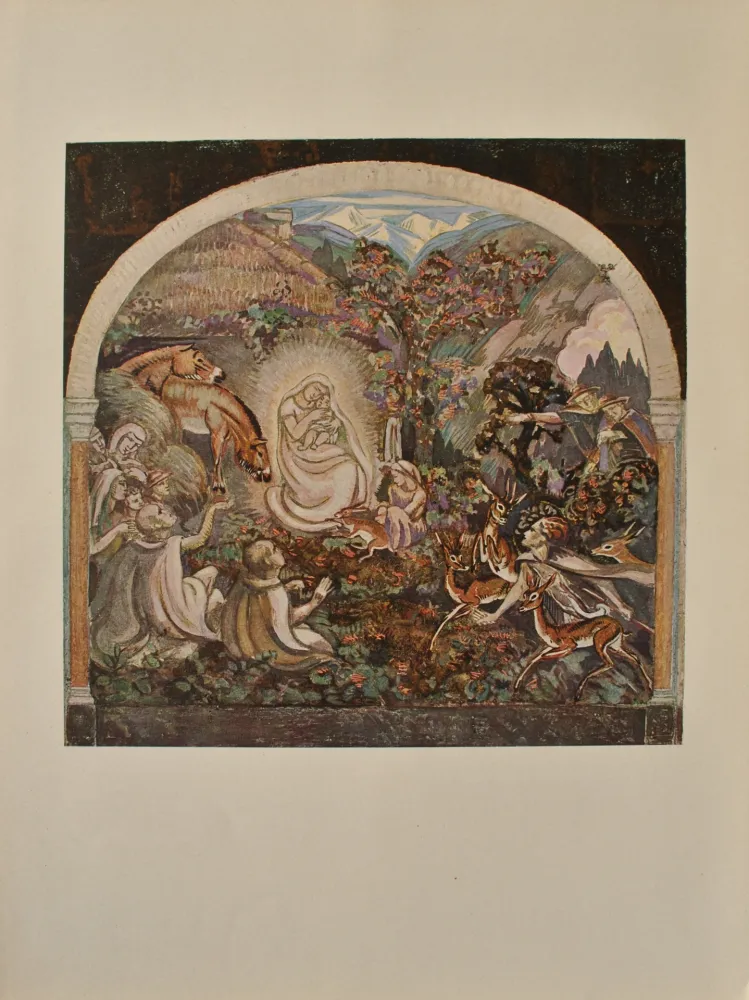 Grabado Sauer - L'adoration des Bergers