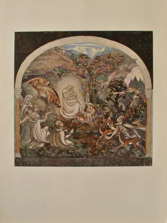 Grabado Sauer - L'adoration des Bergers