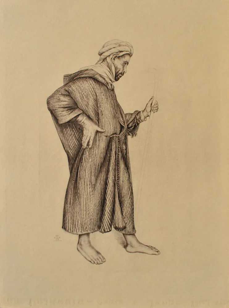 Grabado Sauer - Le voyageur du désert