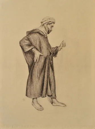 Grabado Sauer - Le voyageur du désert