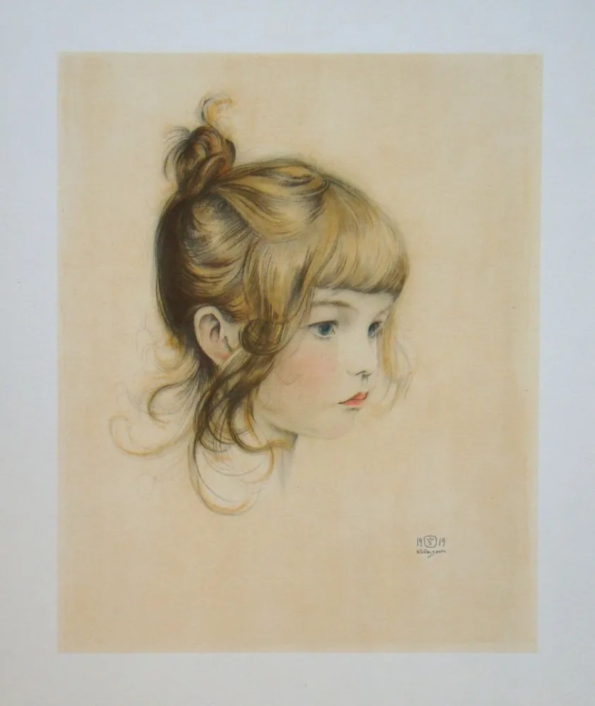 Litografía Sauer - Portrait de Nicole