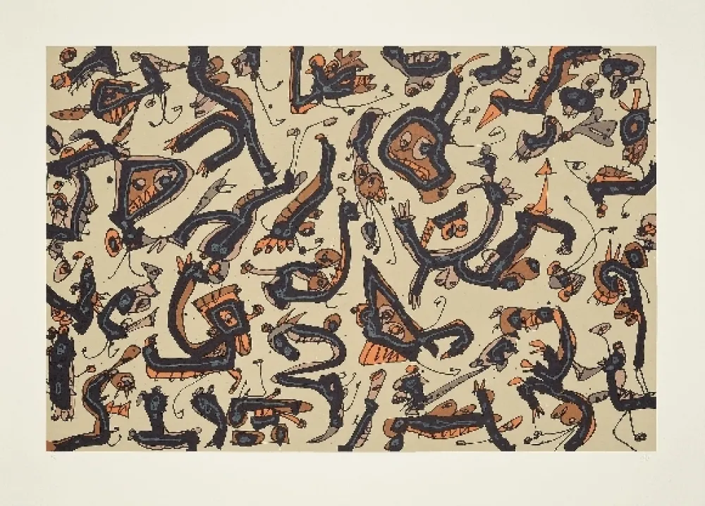 Litografía Saura - Abierta 1