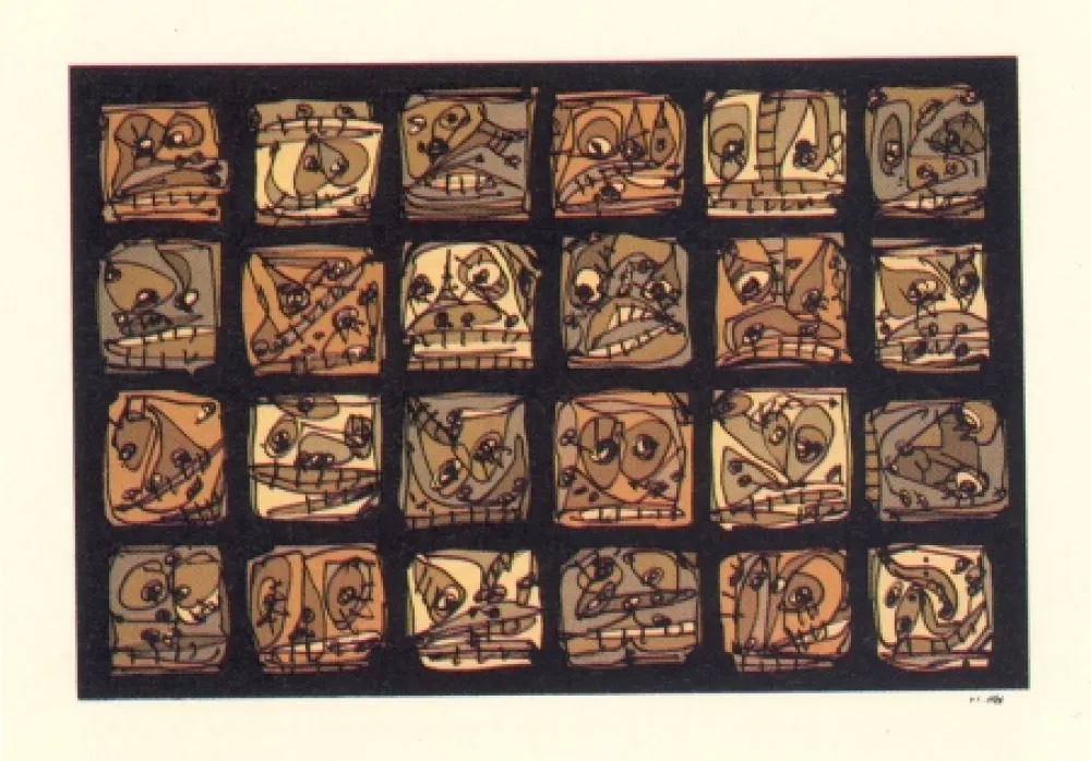 Litografía Saura - Abierta 2