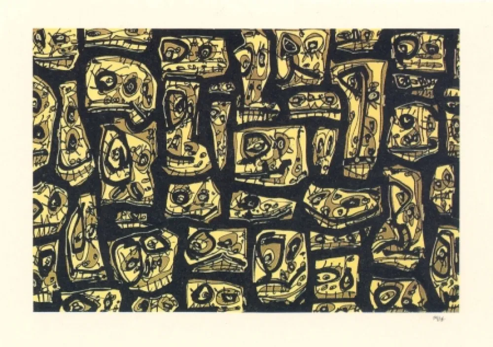 Litografía Saura - Abierta 8