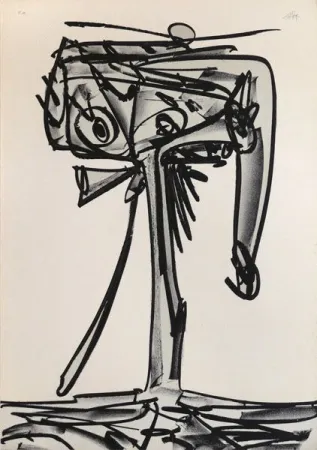 Litografía Saura - Antonio Saura