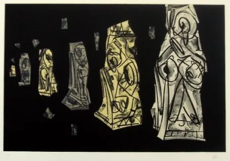 Litografía Saura - Antonio Saura