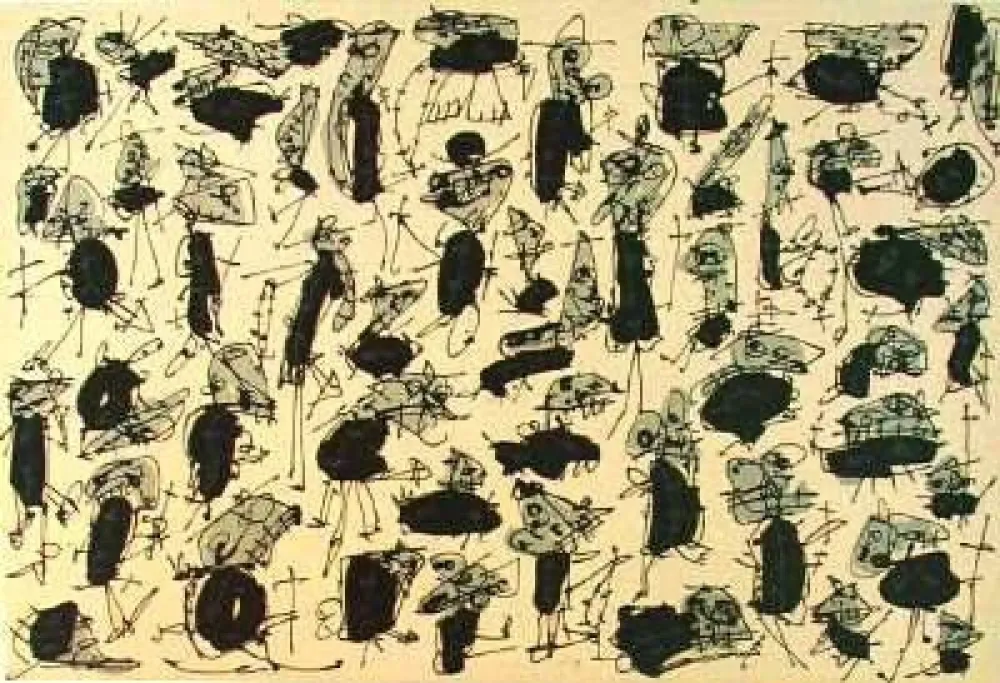 Litografía Saura - Antonio Saura