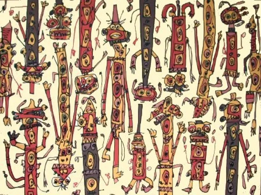 Litografía Saura - Antonio Saura