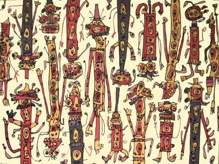 Litografía Saura - Antonio Saura