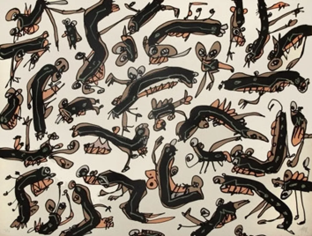 Litografía Saura - Antonio Saura