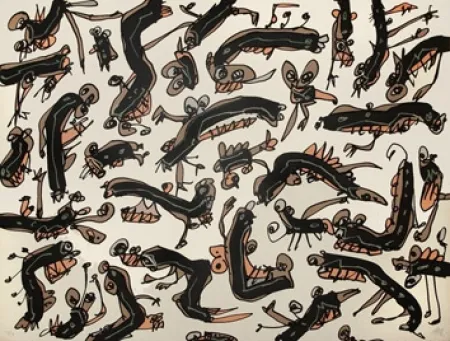 Litografía Saura - Antonio Saura