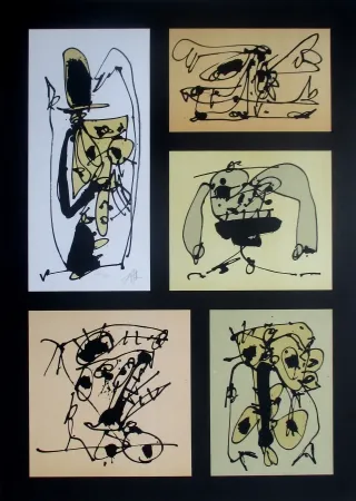 Litografía Saura - Cinco en uno