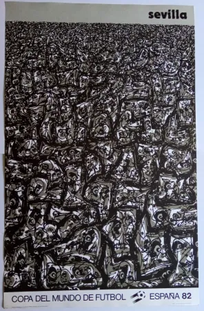 Cartel Saura - Copa del Mundo de futbol - Sevilla - España 82