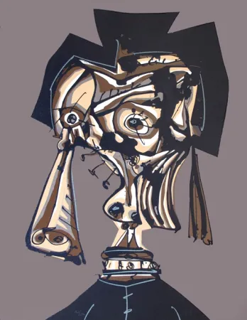 Litografía Saura - Dora Maar IV