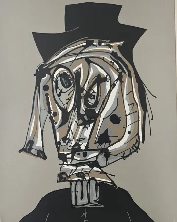 Litografía Saura - Dora Maar Visitada I -  Atelier Clot, Bramsen & Co