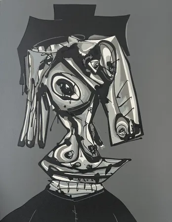 Litografía Saura - Dora Maar Visitada III -  Atelier Clot, Bramsen & Co