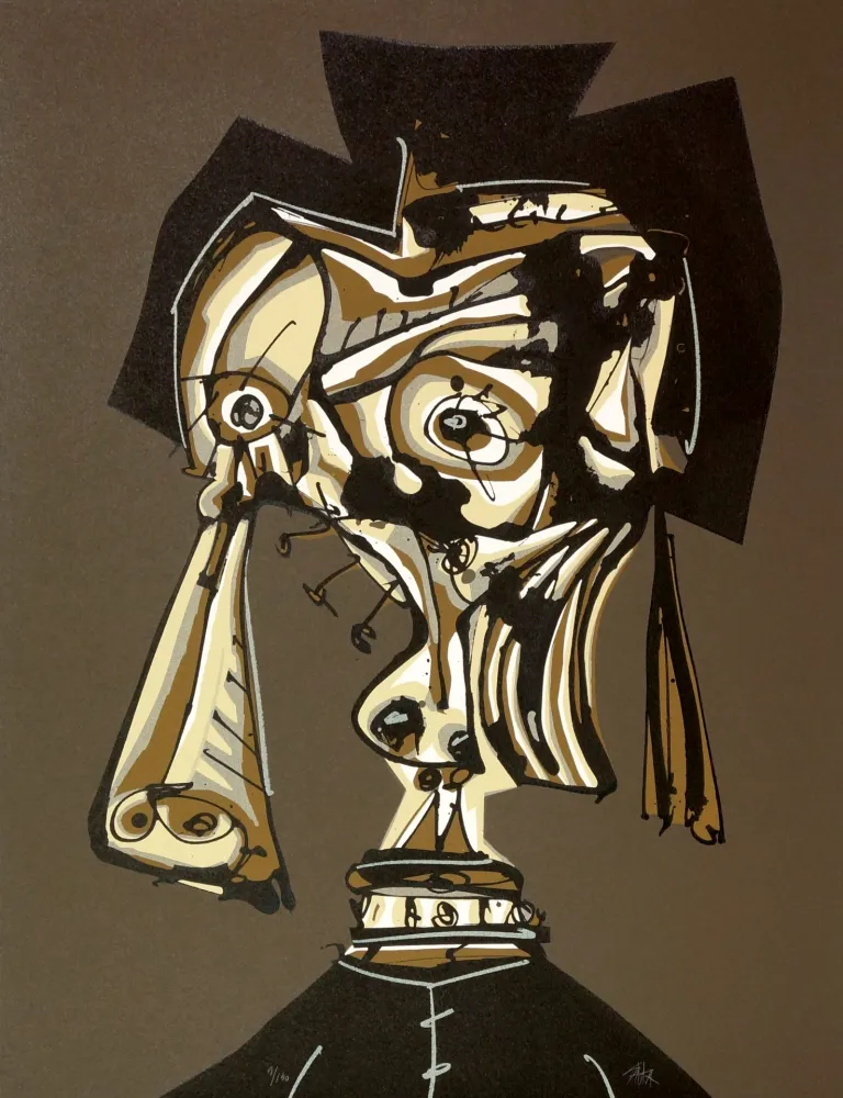 Litografía Saura - Dora Maar visitada IV