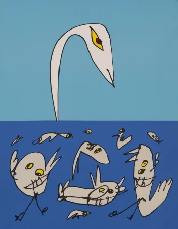 Litografía Saura - El patito feo