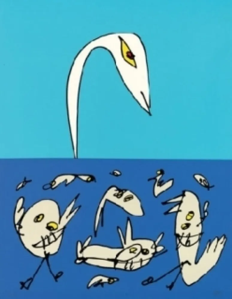 Litografía Saura - El patito feo