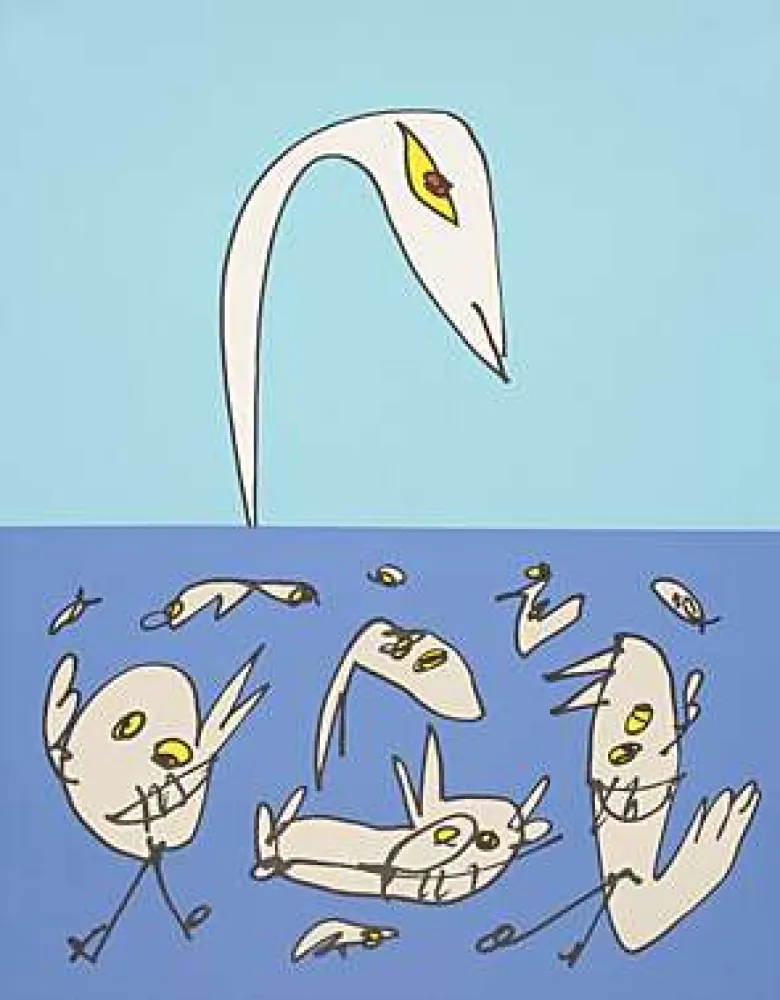 Litografía Saura - El patito feo