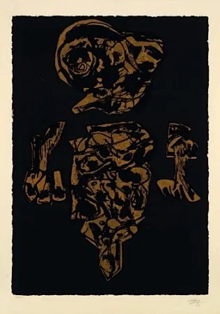 Litografía Saura - EL VELON GOTEABA SOBRE SU TRAJEDE CEREMONIA