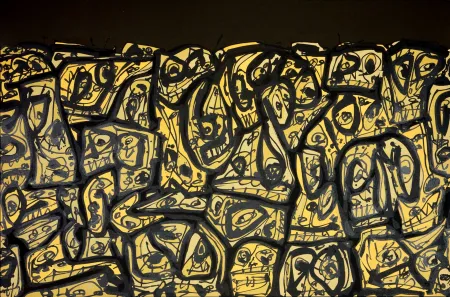 Litografía Saura - Foule