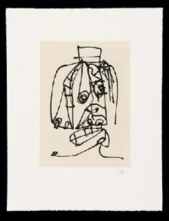 Aguafuerte Y Aguatinta Saura - Frauen Portrait mit Hut 3