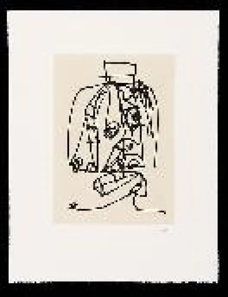 Aguafuerte Y Aguatinta Saura - Frauen portrait mit Hut 3