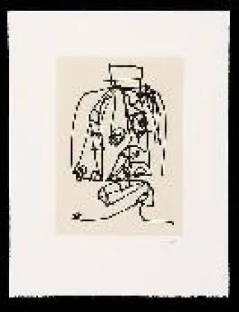 Aguafuerte Y Aguatinta Saura - Frauen portrait mit Hut 3