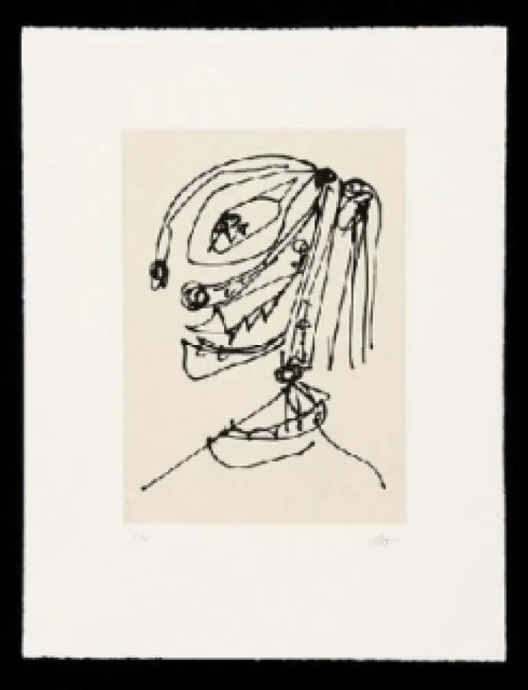 Aguafuerte Y Aguatinta Saura - Frauen Portrait mit Hut 4