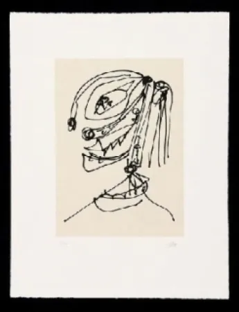 Aguafuerte Y Aguatinta Saura - Frauen Portrait mit Hut 4