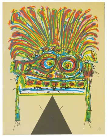 Litografía Saura - India