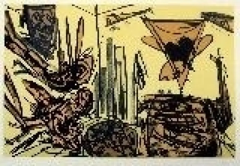 Litografía Saura - Kafka 5