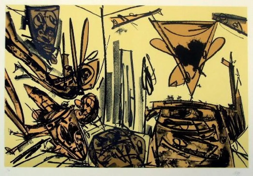 Litografía Saura - Kafka IV