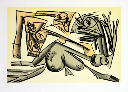 Litografía Saura - Kafka - Tagebücher IX