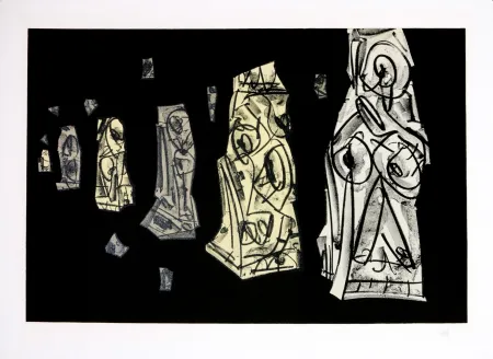 Litografía Saura - Kafka - Tagebücher VIII