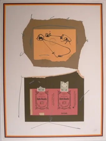 Litografía Saura - Le Jardin des Nations: Gudula