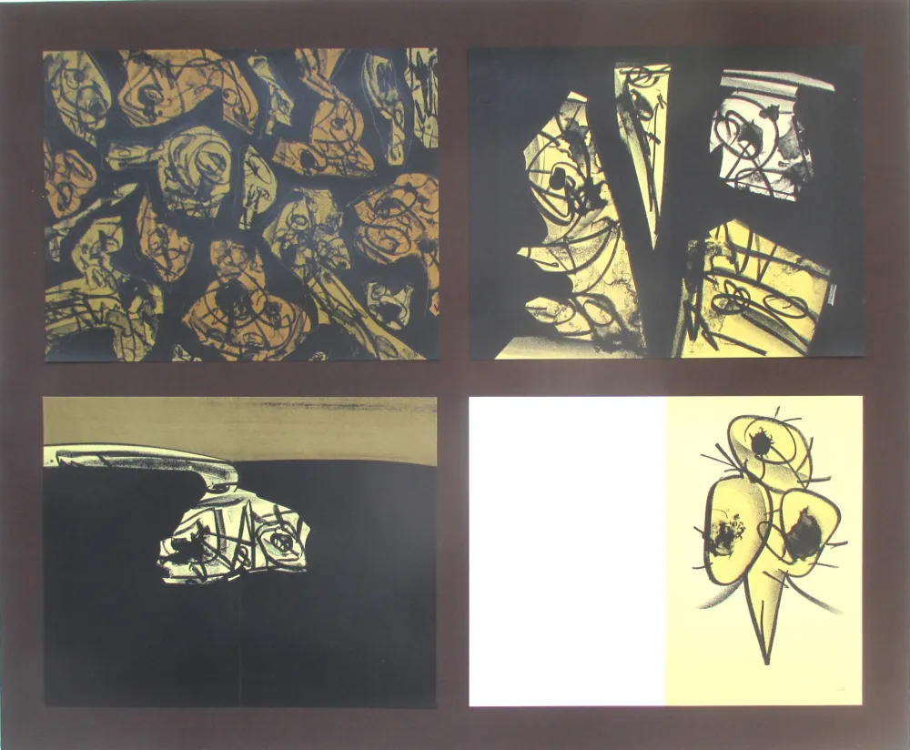 Litografía Saura - L'enfer et les fleurs