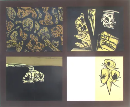 Litografía Saura - L'enfer et les fleurs