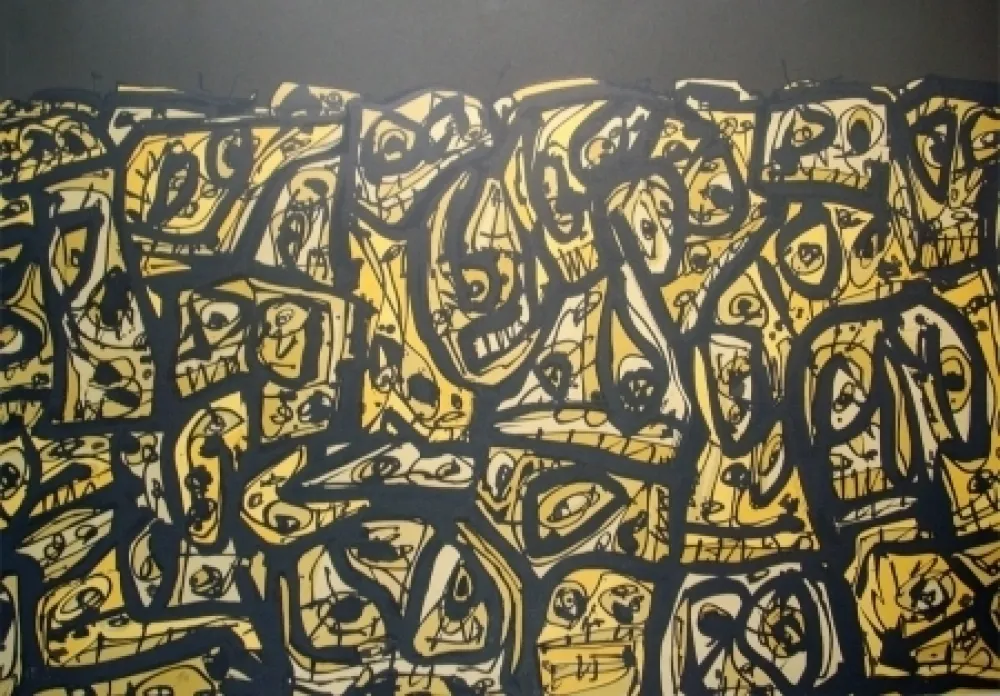 Litografía Saura - Les gens