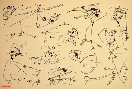 Litografía Saura - Les quatre saisons, Automne